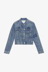 Wash Patch Denim Bomber Jacket