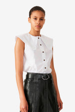 Poplin Sleeveless Shirt