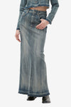 Tint Edge Denim Maxi Skirt - Tint Wash