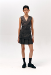Waist Point Wool Vest - Grey