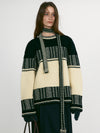 Jacquard Knit Sweater - Black