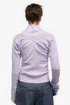 Deep V-Neck Knit Cardigan - Lavender