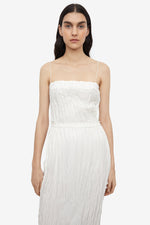 Crinkled Silk Top - Off-White