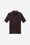 Modal Ribbed Mockneck T-shirt - Earth