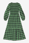 Green Seersucker Check Maxi Smock Dress - Peapod