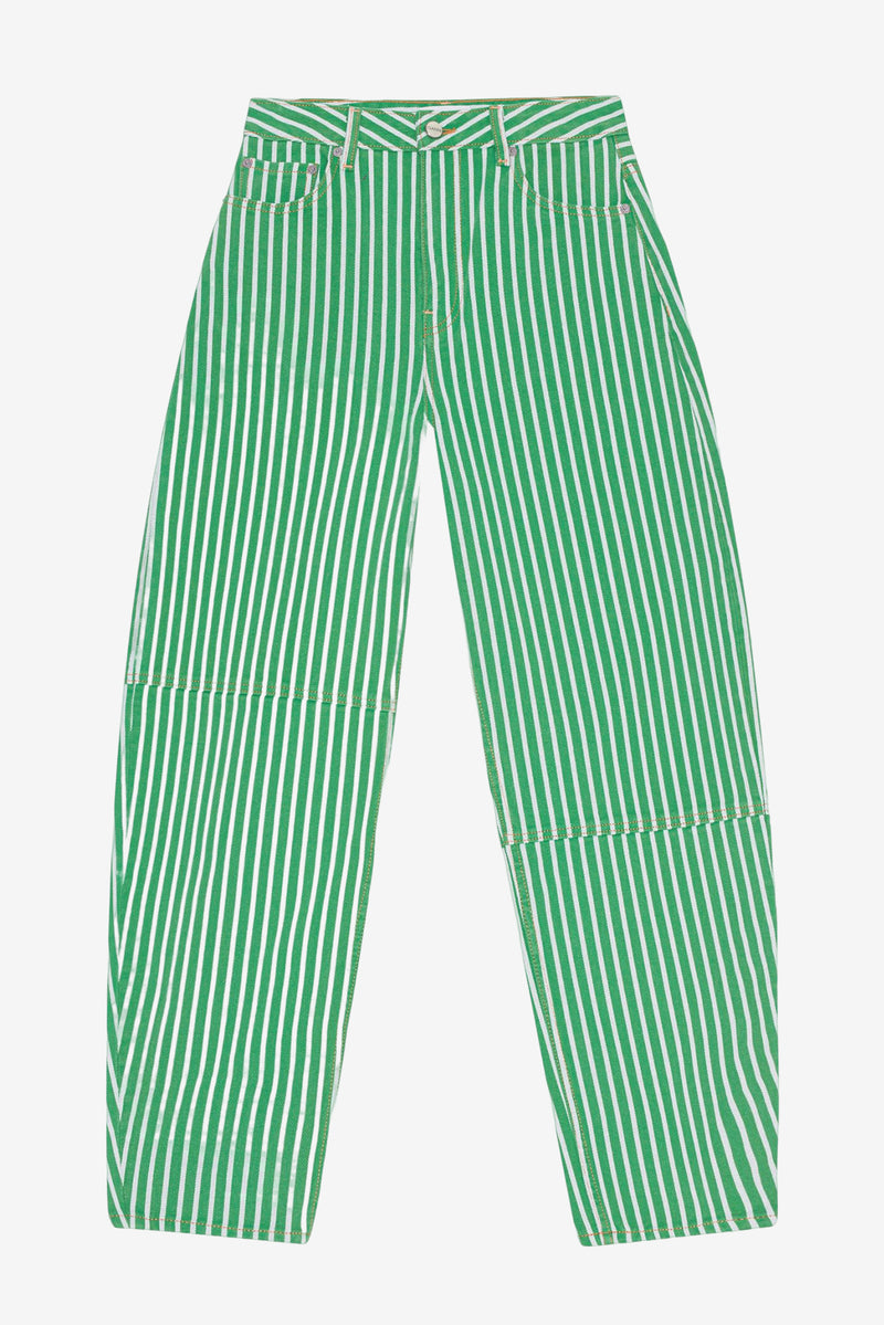 Stripe Denim Stary - Kelly Green