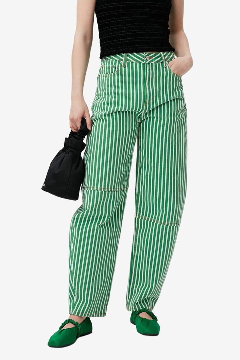 Stripe Denim Stary - Kelly Green