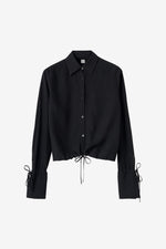 Drawstring Shirt - Black