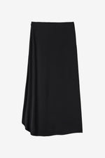 Draped Circle Skirt - Black