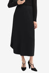 Draped Circle Skirt - Black