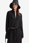 Drawstring Shirt - Black