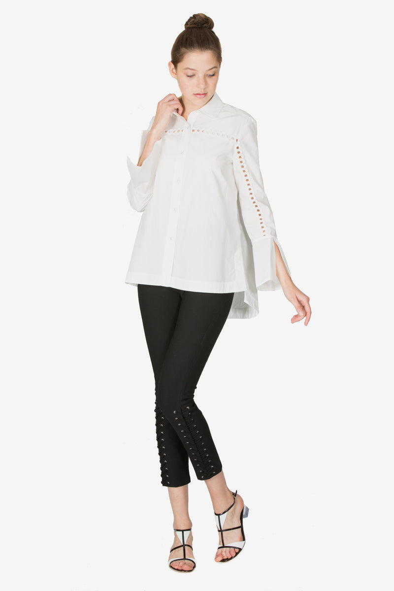 Bell Sleeve Button-Down Shirt