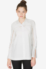 Bell Sleeve Button-Down Shirt