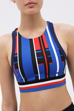 Stop Start Crop Bra Top - Blue