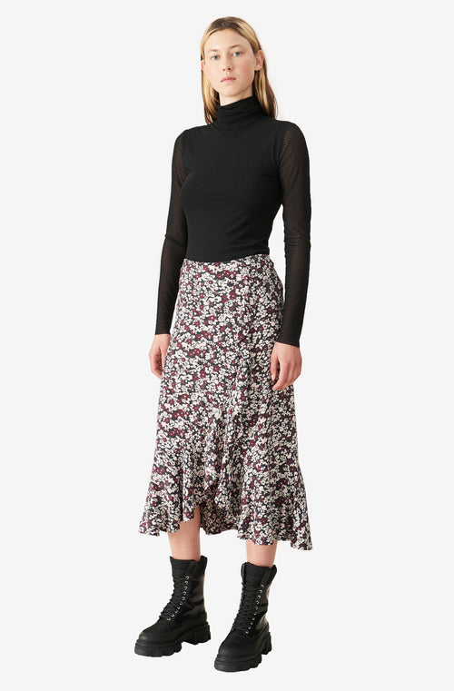 Printed Crepe Skirt