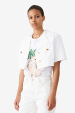 Cotton Poplin Cropped Shirt