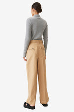 Cotton Canvas Belt Pants