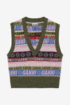 Graphic V-neck Vest