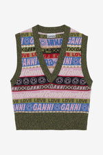 Graphic V-neck Vest