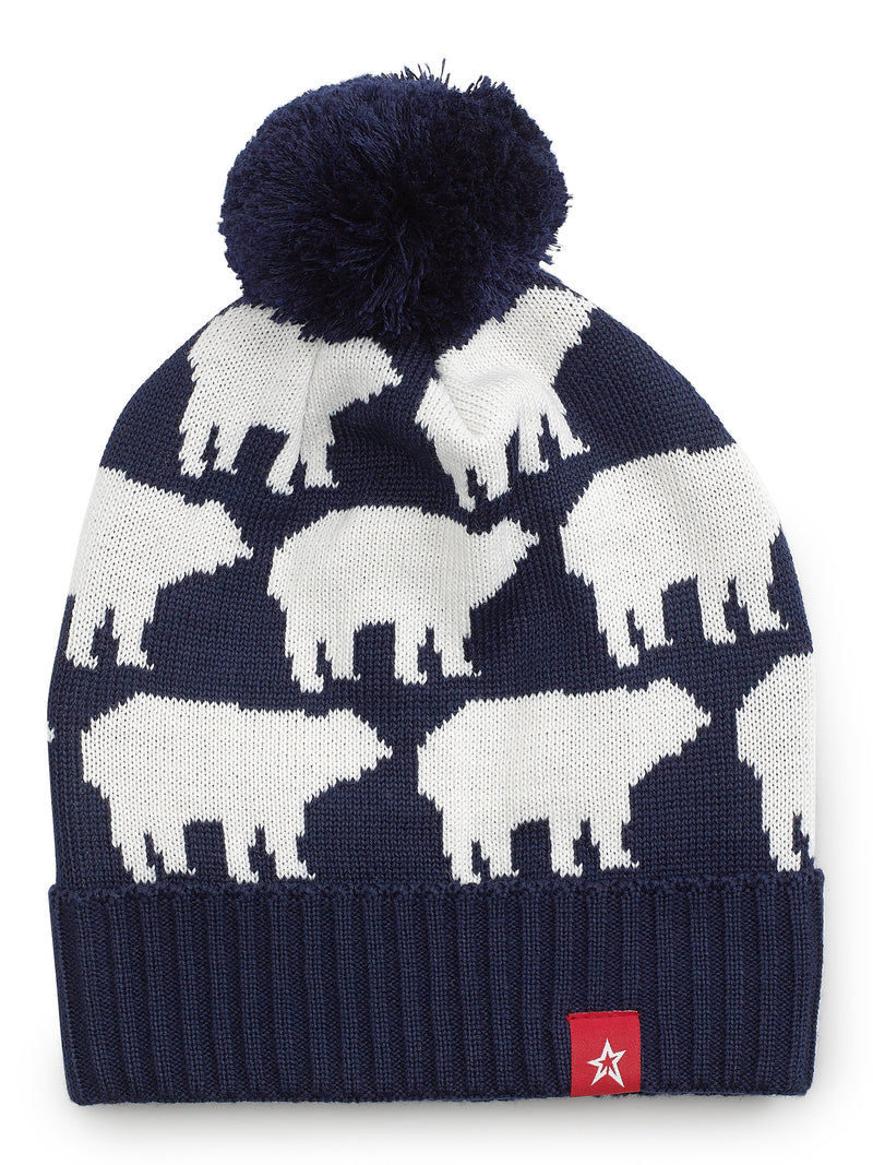 Multi Bear Beanie - Navy