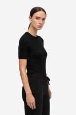 Modal Rib T-Shirt - Black