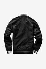 Men's Woven Satin Logo Stadium Jacket