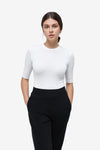 Modal Ribbed T-Shirt - White
