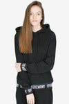 ELASTIC LOGO HOODIE - BLACK