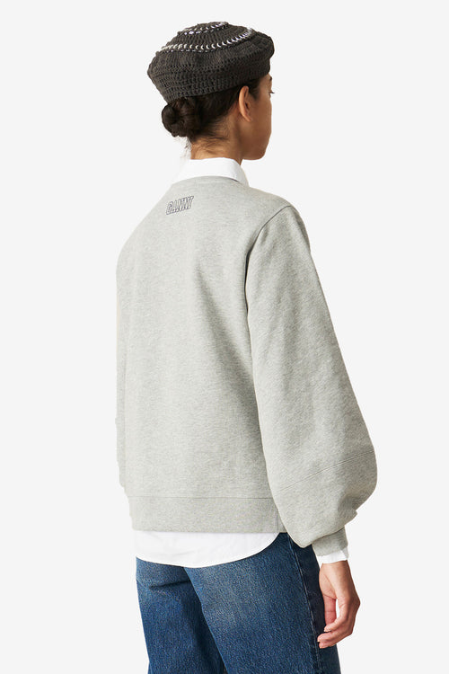 Puff Sleeve Sweatshirt - Grey