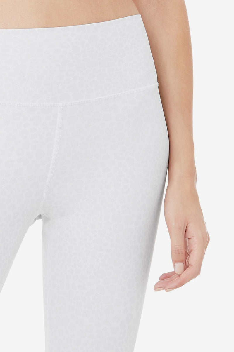 High-Waist Vapor Leopard Leg - White